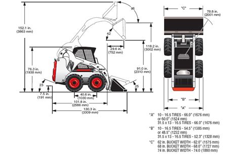 bobcat skid steer lift height|sizes of bobcats skid steer.